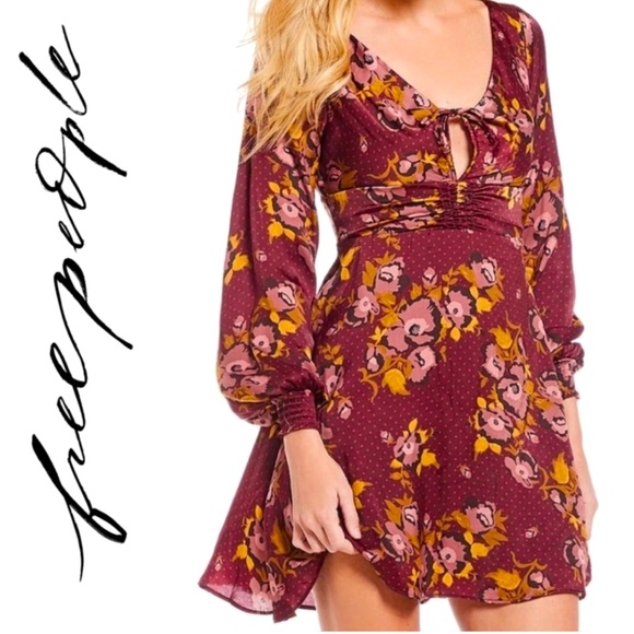 Free People Dresses & Skirts - Free People Morning Light Long Sleeve Mini Dress